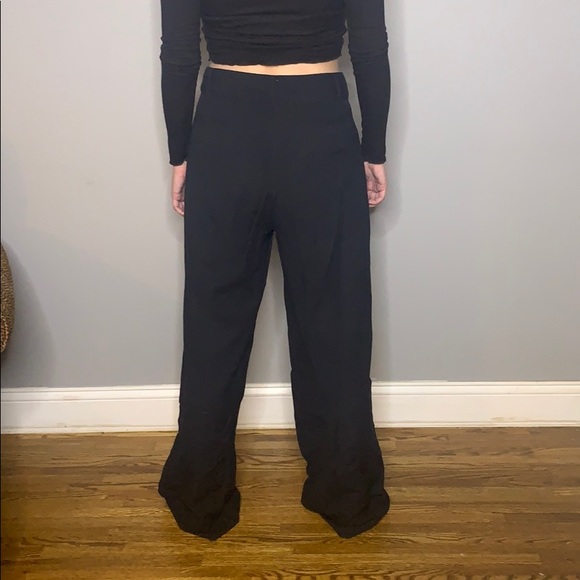 Anthropologie Wide Leg Black Linen Pant - Picture 2 of 8